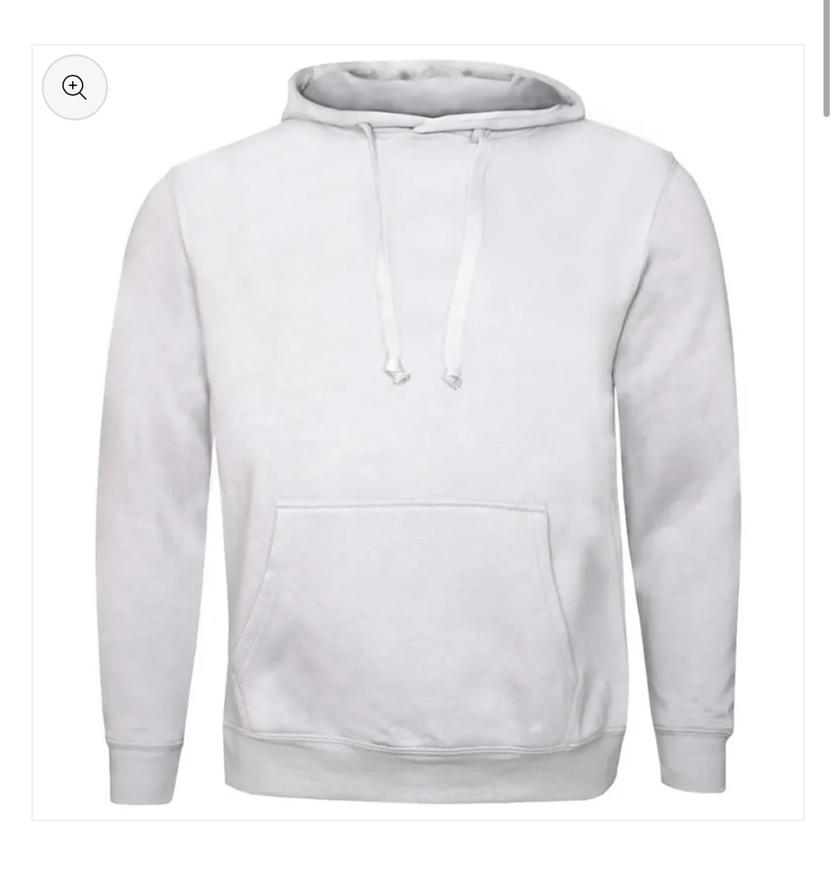 Polerón blanco listo para personalizar